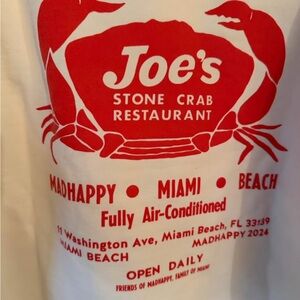 Madhappy Joe’s Crab Shack crewneck Sweatshirt Womens size small